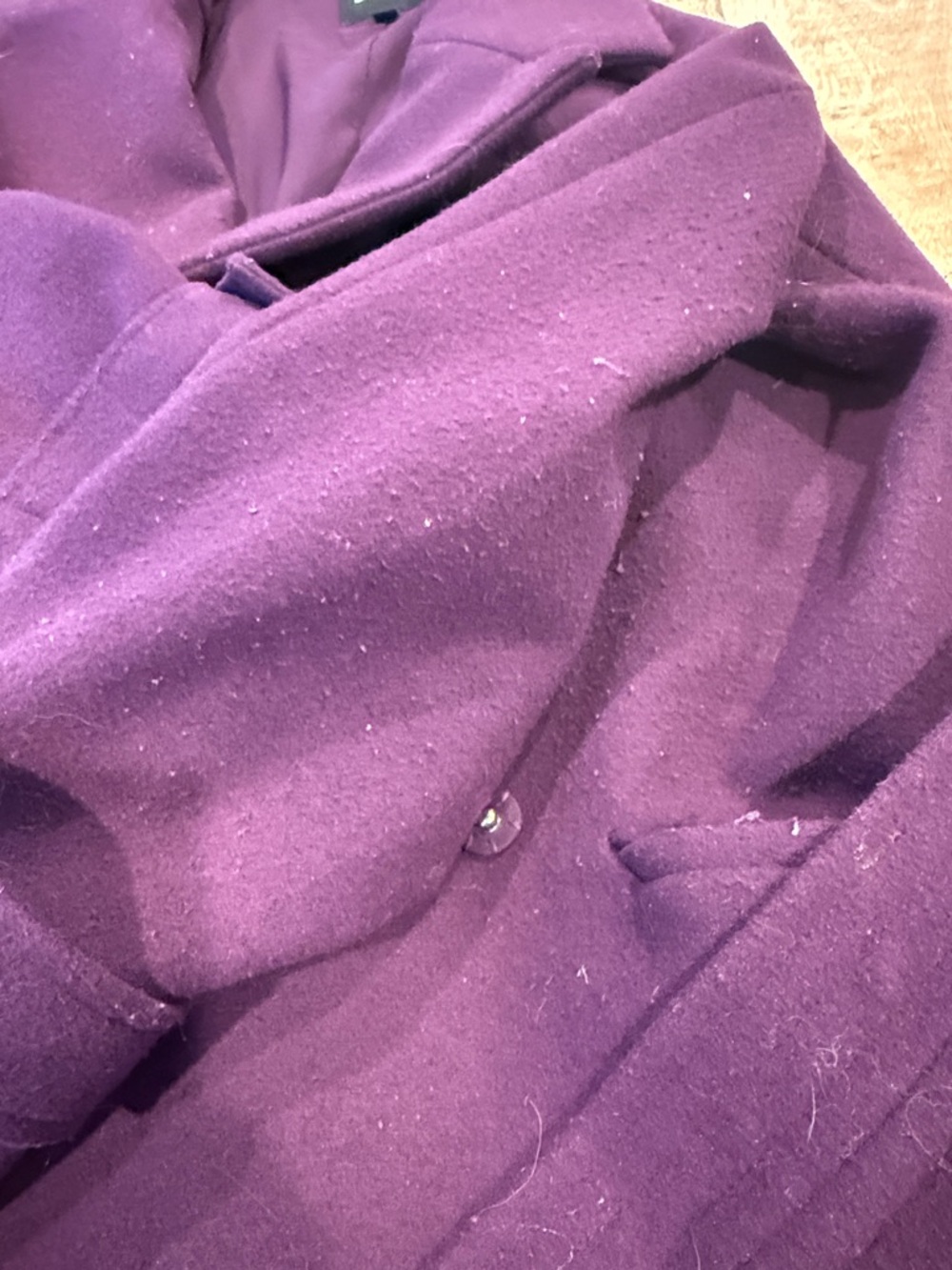 Express Women's Plum Wrap Coat with Tie Waist - Picture 5 of 5